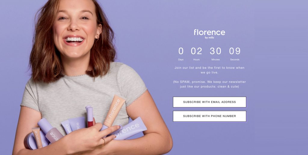Florence by Mills email pop-up full screen