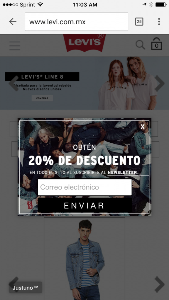 Levis geo-targeted mobile